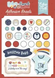 Echo Park Decorative Brads-Baby On Board Boy