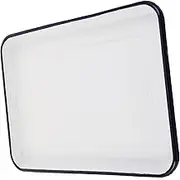 Gatuida White Enamel Baking Pan Vintage Rectangle Dish for Cakes Cookies and Grilling High Temperature Resistant for Kitchen and Camping Multi Functional Serving and Storing
