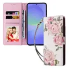 Flower Pattern Wallet Flip Case for Samsung Galaxy A15 A16 A26 A36 A56 A04E A35