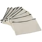 10pcs 8.2x4.7inch Blank Canvas Bag Canvas Cosmetic Bag Zipper Pouch Storage