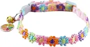 Mipcase Adjustable Lace Flower Dog and Cat Collar Bell Lightweight Decorative Pet Accessory for Dogs and Kittens for Daily Wear and Photo Shoots