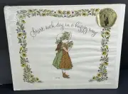 1976 Vintage Holly Hobbie Calendar Linen Towel Star Each Day Happy NOS SEALED