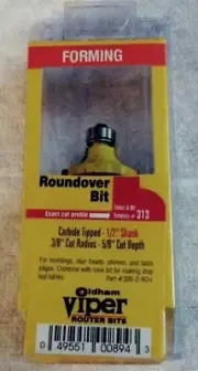 Oldham Viper 313 Carbide Forming Roundover Router Bit 3/8" Radius Cut Tool ~ New