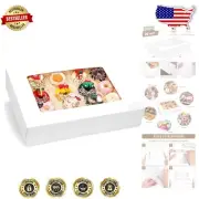 Durable Food Grade Bakery Boxes with Window - Ideal for Cakes & Treats - 20 Pack