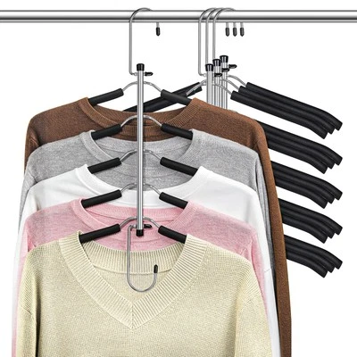 Lomrsiul Clothes Hangers Space Saving Shirt Hangers, Non Slip Blouse Hanger f...