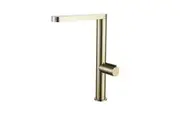 VITO BERTONI SOL2 Slim Kitchen Mixer Tap - L-Shaped Neck - Matte Brass