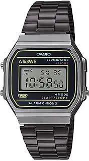 [Casio] Unisex Adult's A168WEHB-1A Digital Watch, Black, 38.6 x 36.3 x 9.6 mm