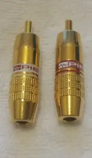 PIE 24 K GOLD PLATED MALE RCA-PRO-S