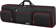 SNIGJAT 76 Key Keyboard Case Soft (Interior: 50"x 18"x6.1"), Padded Piano Case with Handle and Adjustable Shoulder Straps, Keyboard Gig Bag with 3 Pockets for Music Sheet Stand, Sustain Pedals, Cables