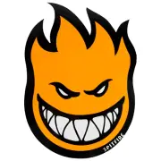 Spitfire Skateboard Wheels Sticker Fireball Bighead Orange 2.25"