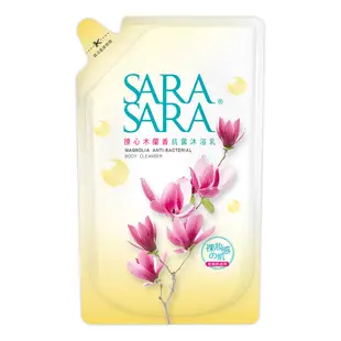 【SARA SARA 莎啦莎啦】撩心木蘭香抗菌沐浴乳補充包800gx12