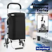 Large Shopping Trolley Storage Cart Foldable Market Grocery Luggage Bag Basket