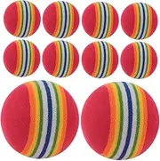 10pcs Rainbow Cat Balls Soft Eva Foam Treat Balls for Training Chasing and Indoor Play with Design for Kittens and Small Dogs Durable and Lightweight