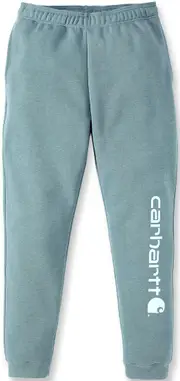 Carhartt Midweight Tapered Graphic Sweatpant, green-blue, Size S for Men Green Blue