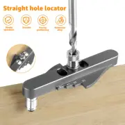Dowel Jig Kit Aluminum Alloy Straight Hole Drilling Guide Self-Centering BlUmt