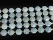 8MM Genuine Natural Blue Amazonite Beads Grade AA Faceted Coin Loose Beads