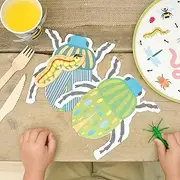 Ginger Ray Creepy Crawly Bug Shaped Fold Out Paper Kids Birthday Party Luncheon Napkins 8 Pack