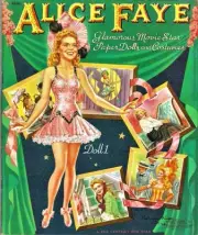 VINTAGE UNCUT 1941 ALICE FAYE PAPER DOLLS~#1 TOP REPRODUCTION SELLER~ORIGINAL SZ