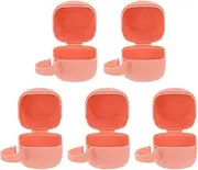 VICASKY 5pcs Compact Pacifier Holder Case for Bibs Dummy Holder Pacifier Storage Box Portable Dummy Storage Case