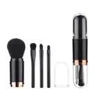 4 In 1 Retractable Makeup Brush Set For Travel Blush Bronzer Contouring Blending