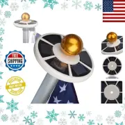 2nd Gen Solar Flag Pole Light - 20 Bright LED, Dusk Sensor, Easy Install