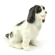 Dolls House Miniature Ceramic Sitting Cocker Spaniel