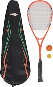Squash Racket, Carbon Aluminium Alloy Integrated Lightweight Sports Beginner Squash Racket Set for Gym School Playgrounds