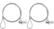Pack of 2 NUZAMAS Combination Coded Laptop Lock- Keyless- Cut -Resistant Cable - 1.2m Length - Security Notebook Computer Cable Lock - Suitable for Business, Office and Home