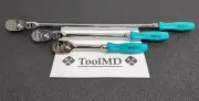 Snap-on Tools USA NEW 3pc TEAL 1/2" Drive Fixed & Flex-Head Ratchet Set SHLFD80A