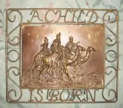 BRASS “THREE KINGS” NATIVITY PLAQUE BY KIRKLAND’S HOME FINELY CRAFTED ELEGANT