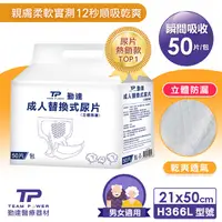 在飛比找PChome24h購物優惠-【勤達】替換式立體防漏隔邊成人尿片50片X1包(白包款)-減