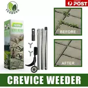 Crevice Weeder Crack Weeding Tools Brick Gap Sidewalk Dig With Wheels & Handel
