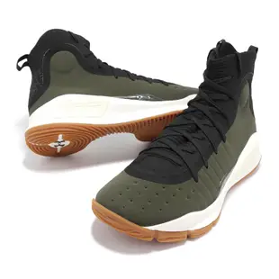 Under Armour 籃球鞋 Curry 4 Retro 男鞋 黑 綠 回彈 支撐 黑人月 BHM 復刻 UA 運動鞋 1298306008