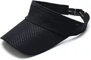 [LAYBAY] Women Sun Visor Hat Summer Quick-Drying Sun Hat Outdoor Travel Sunshade Empty Top Hat Quick-Drying Hat 56~60cm (Color : Black)