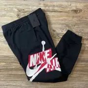 Black Air Jordan Jumpman Logo Fleece Joggers Sweatpants New NWT Size Medium