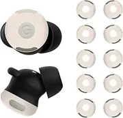[5 Pairs] Eartips for Google Pixel Buds Pro 2 (2024), Silicone Sport Ear Tips, Anti-Slip Replacement EarTips Kit for Pixel Buds Pro 2, Fit in The Charging Case (Off White*5)