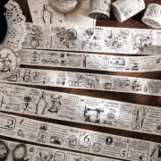 Vintage Newspaper Flowers Adhesive Washi Tape Junk Journal Scrapbooking Stickers