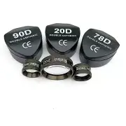 Black Set Of 20D 90D & 78D Lens With Instruction Manual Free Ship Worldwide