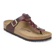 NIB Birkenstock Gizeh Braided in Zinfandel 1027923 Regular width