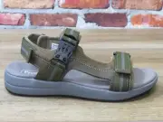 Men's Propet Eli Three Strap Adjustable Hook & Loop Olive Sandal *MSV031N