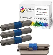 Cartridge Planet a Set BCMY Compatible Toner Cartridge for OKI 46508720 46508719 46508718 46508717 (3,500/3,000(BK/CMY) Pages) for OKI C332 C332dn MC363 MC363dn MC363dnw