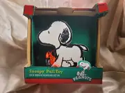 Round 2 LLC / Peanuts / "Snoopy" '2012 7 1/2 X 7 1/2 Wooden Pull Along Toy!