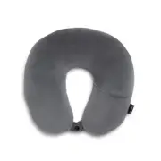 Microbead Travel Head and Neck Pillow Lightweight and Plush with Dark Grey