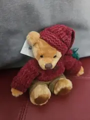 Russ Berrie Benji Bear Plush 7" Stuffed Animal Toy Jointed Arms and Legs