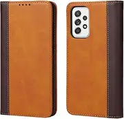 Cavor for Samsung Galaxy A52 5G Case, Samsung A52 5G Phone Cases Premium Leather Folio Flip Wallet Case Cover Magnetic Closure Book Design with Kickstand Feature & Card Slots(6.5")-Brown