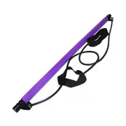 Pilates Stretch Rope Yoga Exercise Bar Portable Exercise Trainer Rope Purple