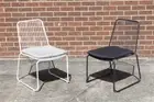 Coolum Outdoor Chair with cushion - Powder coated steel - White or Black