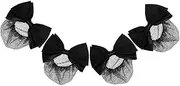 VINTORKY Hair Bun Holders for Women 4pcs Butterfly Flower Head Spring Clip Bowknot Bow Design Hair Bow Mesh Clips for Party Wedding