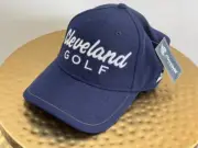 NEW Cleveland Golf Srixon Tour Combo Cap Hat Navy Blue Embroidered Adjustable