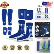 Versatile Grip Socks and Durable Shin Guards - Essential Bundle for Soccer